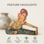 TCG 10" Yoga Ganesha Statue - Image 5