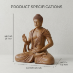 TCG 26" Calm Posture Buddha in Beige Colour - Image 5