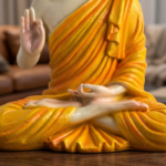 TCG 13" Calm Posture Buddha in Orange Colour - Image 2