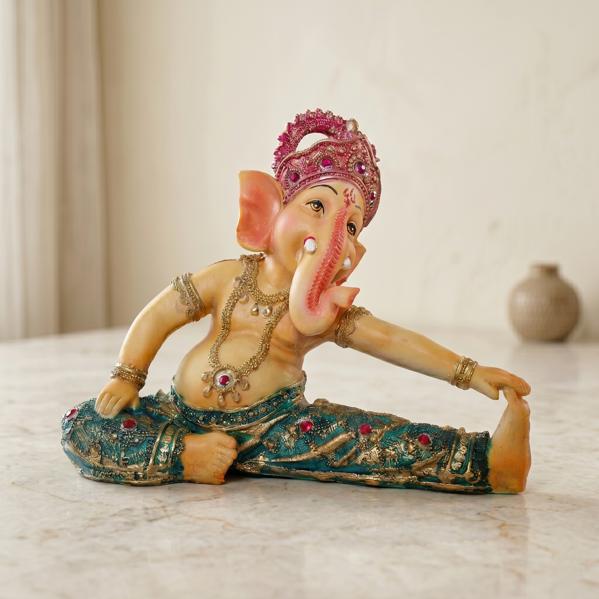 Yoga_ganesh_statue1 TCG 10" Yoga Ganesha Statue - Image 1