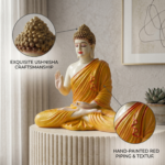 TCG 13" Calm Posture Buddha in Orange Colour - Image 4
