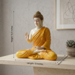 TCG 13" Calm Posture Buddha in Orange Colour - Image 5