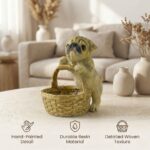 TCG 9.8" Pug Dog with Candy Basket Statue - Image 6