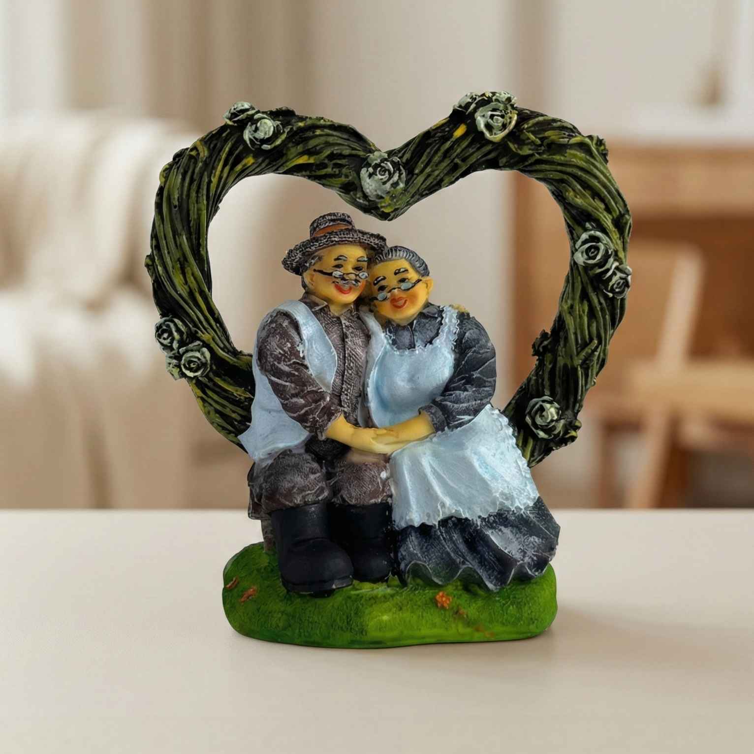 Made with LogoLicious Add Your Logo App TCG 7.4" Dada Dadi Heart Tree Statue - Image 1