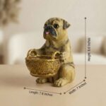 TCG 8.6" Pug Dog with Storage Basket Statue - Image 8