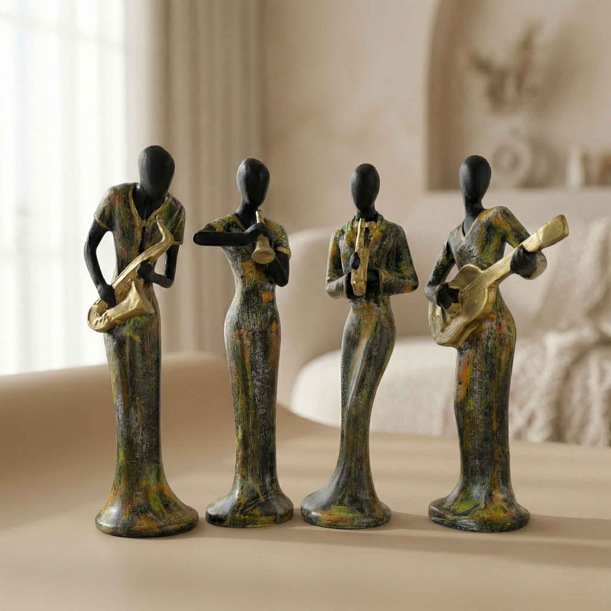 Made with LogoLicious Add Your Logo App TCG 13" Elegant Musician Statue - Image 1