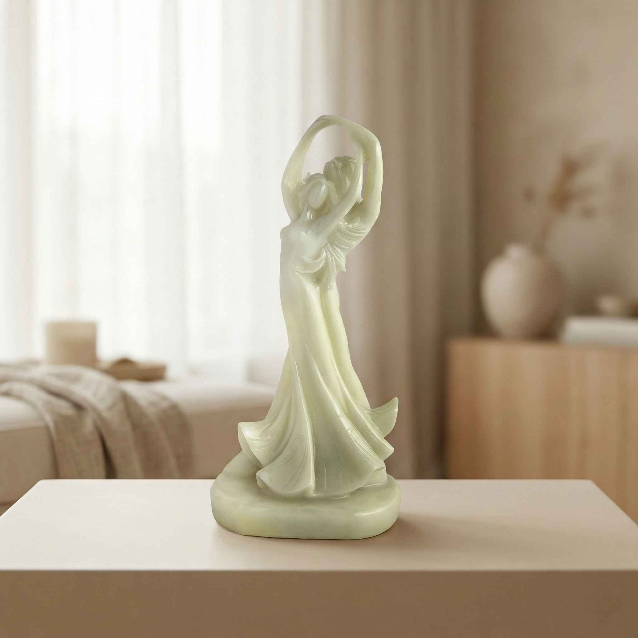 Made with LogoLicious Add Your Logo App TCG 11" Marble Couple Holding Each Other in Arms - Image 1