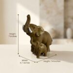 TCG 7" Elephant Family Statue - Image 5