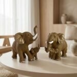 TCG 7" Elephant Family Statue - Image 3